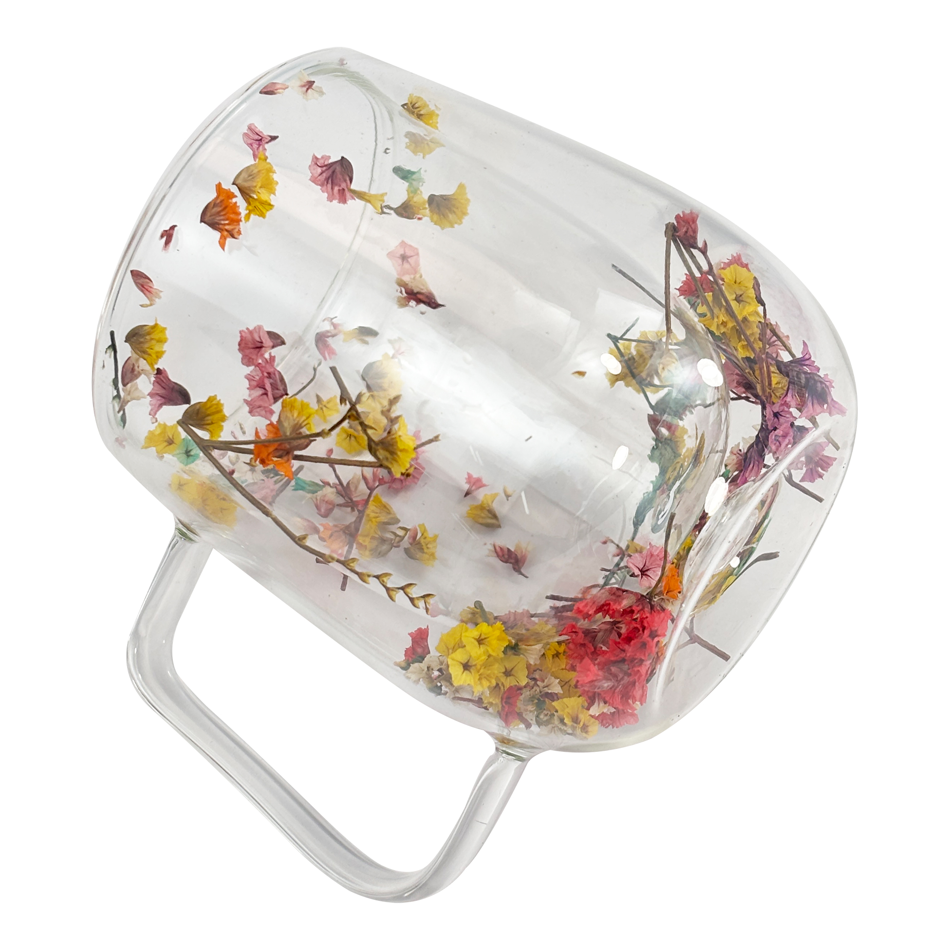 250ml Flower Double Wall Coffee Mugs 