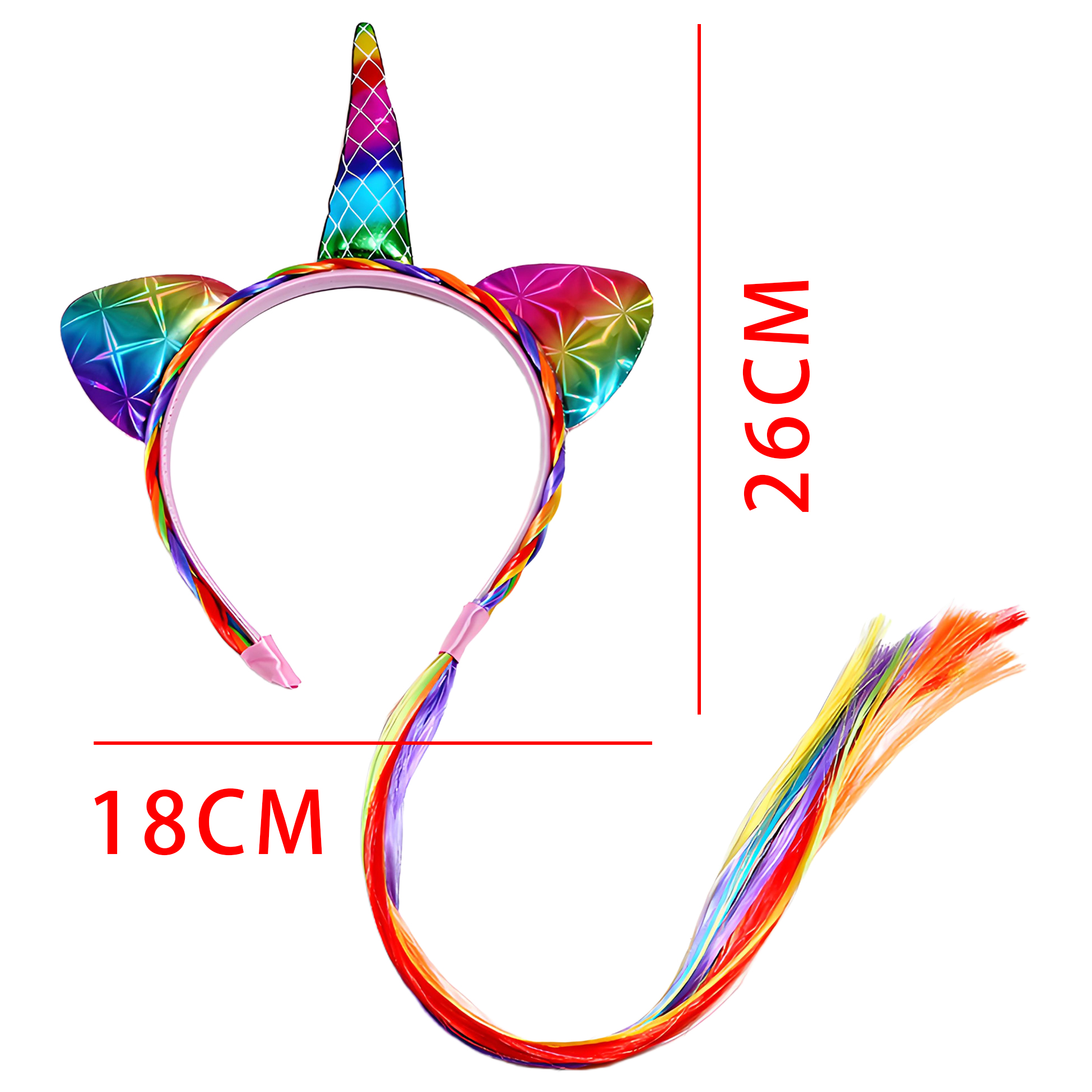 Rainbow Unicorn Headband with Tail