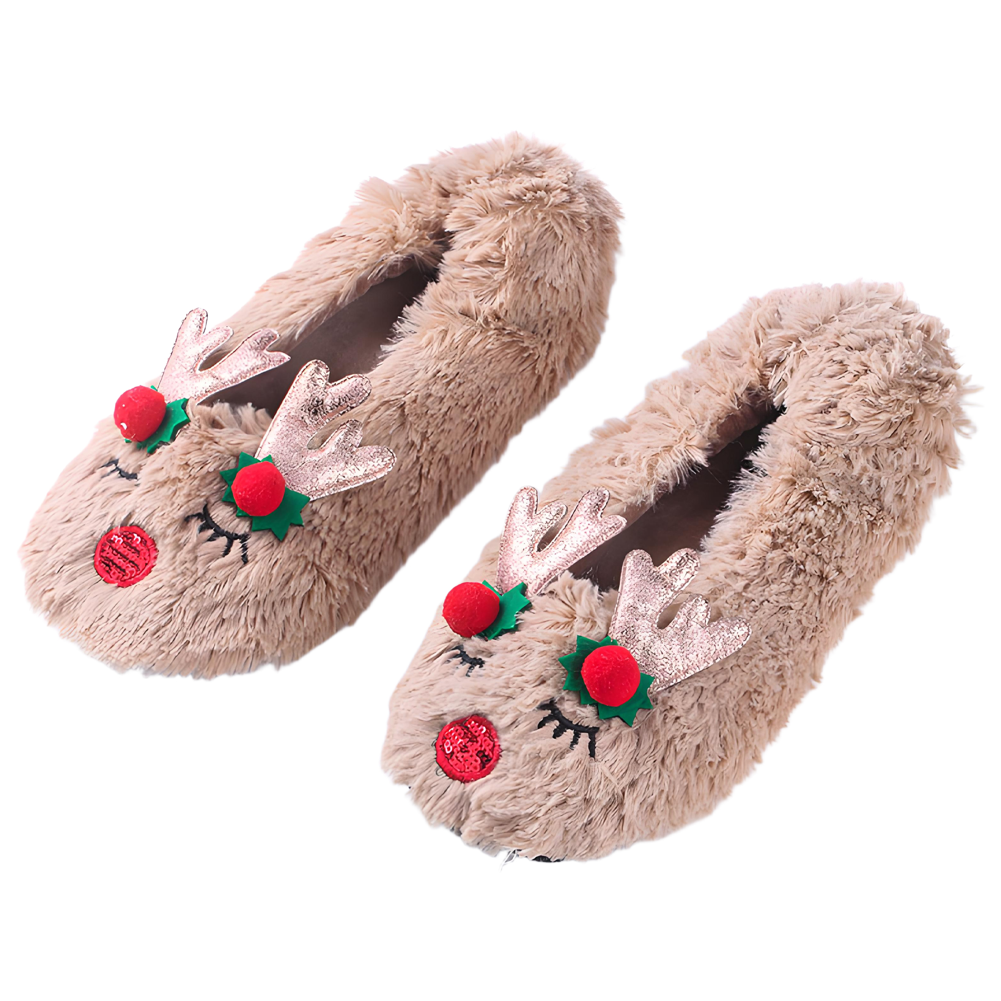 Christmas Reindeer Slippers
