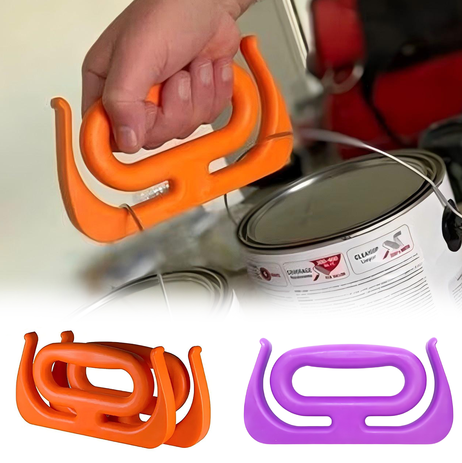 Grocery Bag Carrier Handle Holder - Multi Purpose - Carry Shopping Bags Buckets Paint Cans and More - Durable Heavy Duty