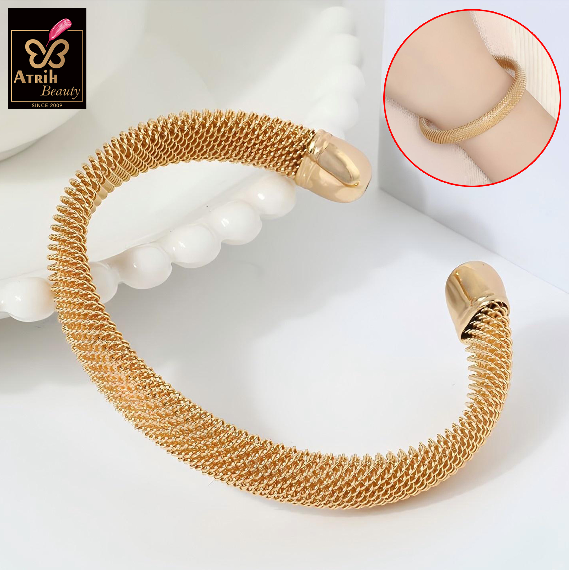 Mesh Cuff Bracelet Set 