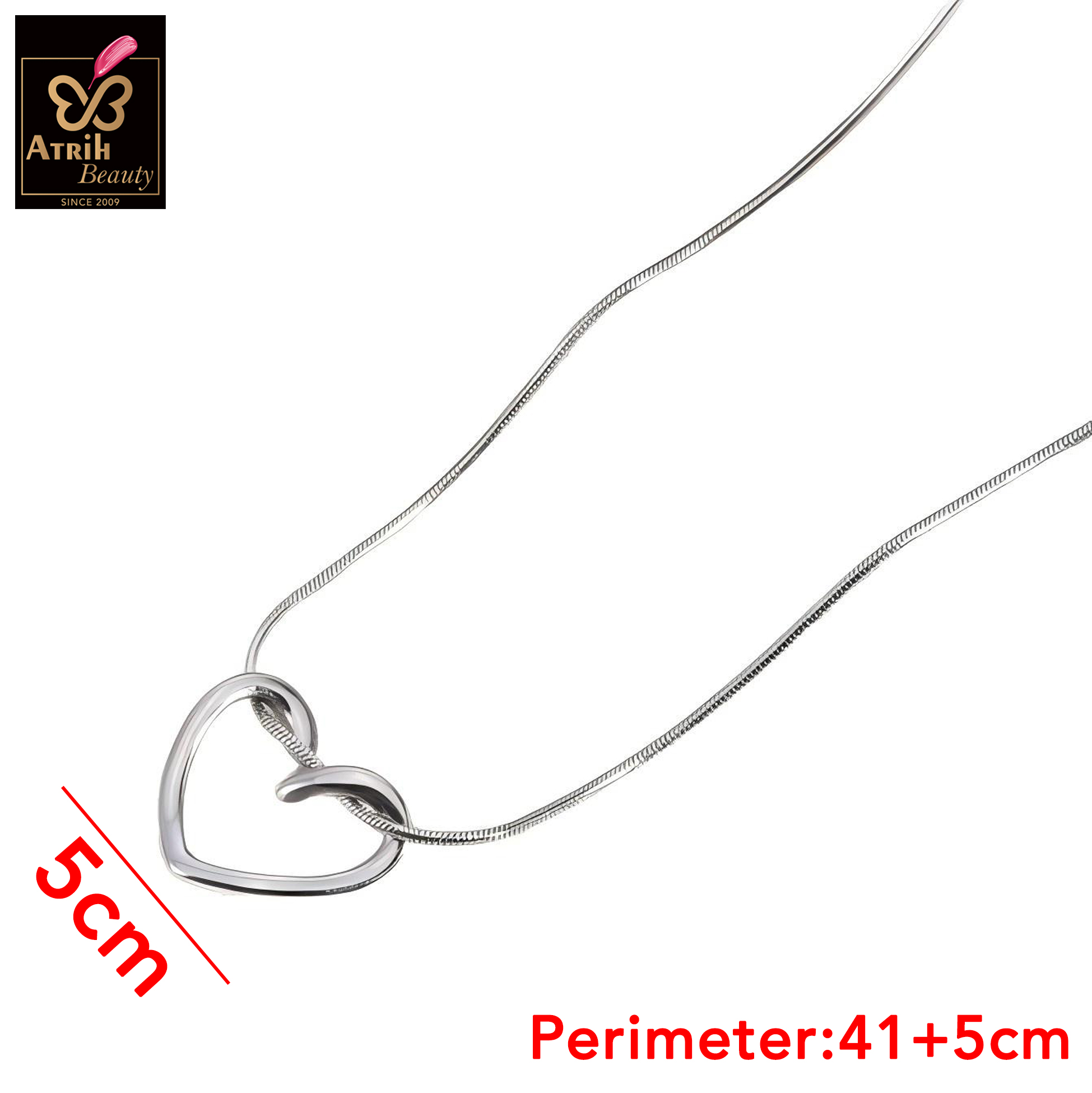Sterling Silver Heart Shaped Pendant Necklace