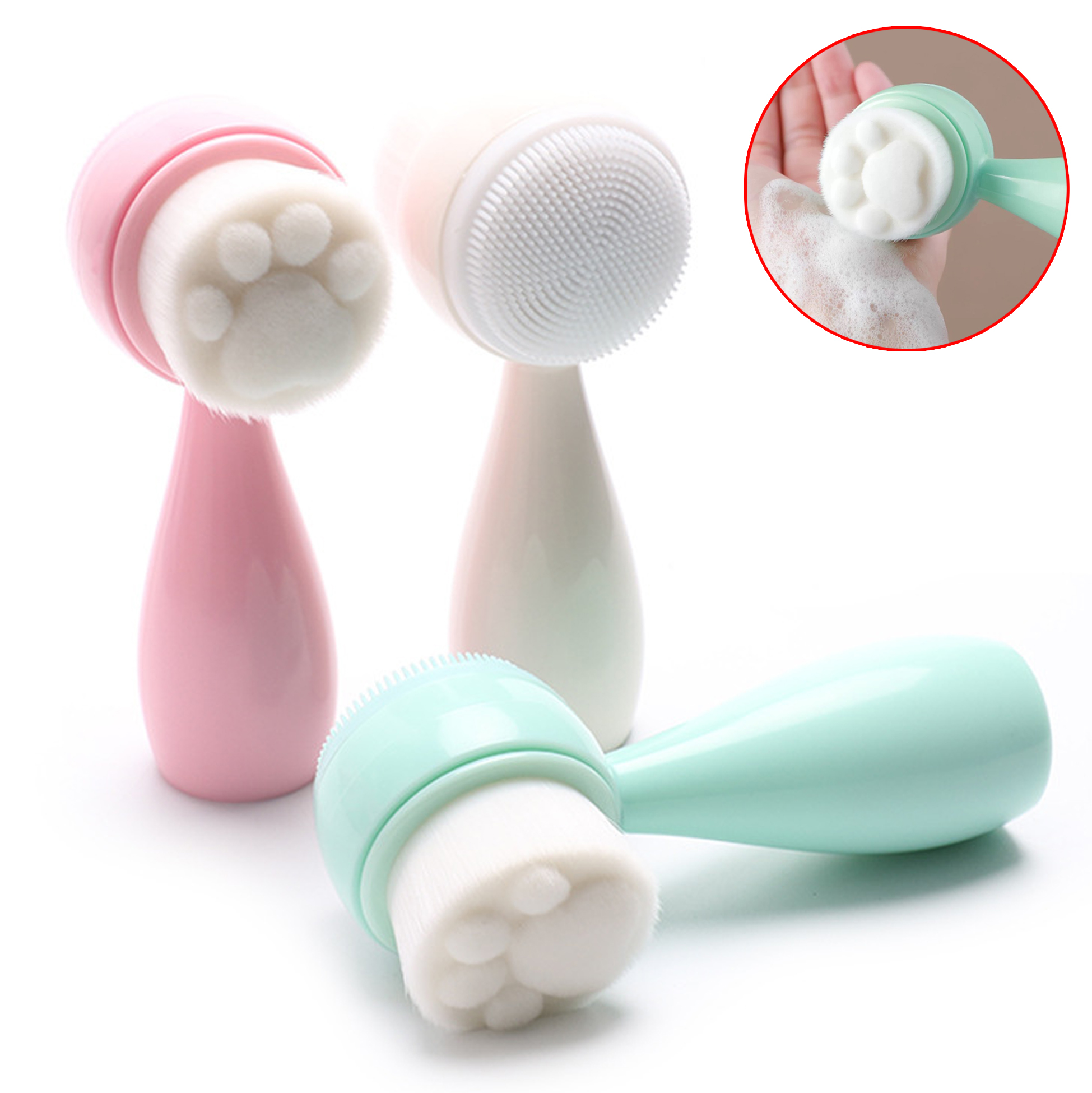 Paw Shaped Facial Cleansing Brush Set
