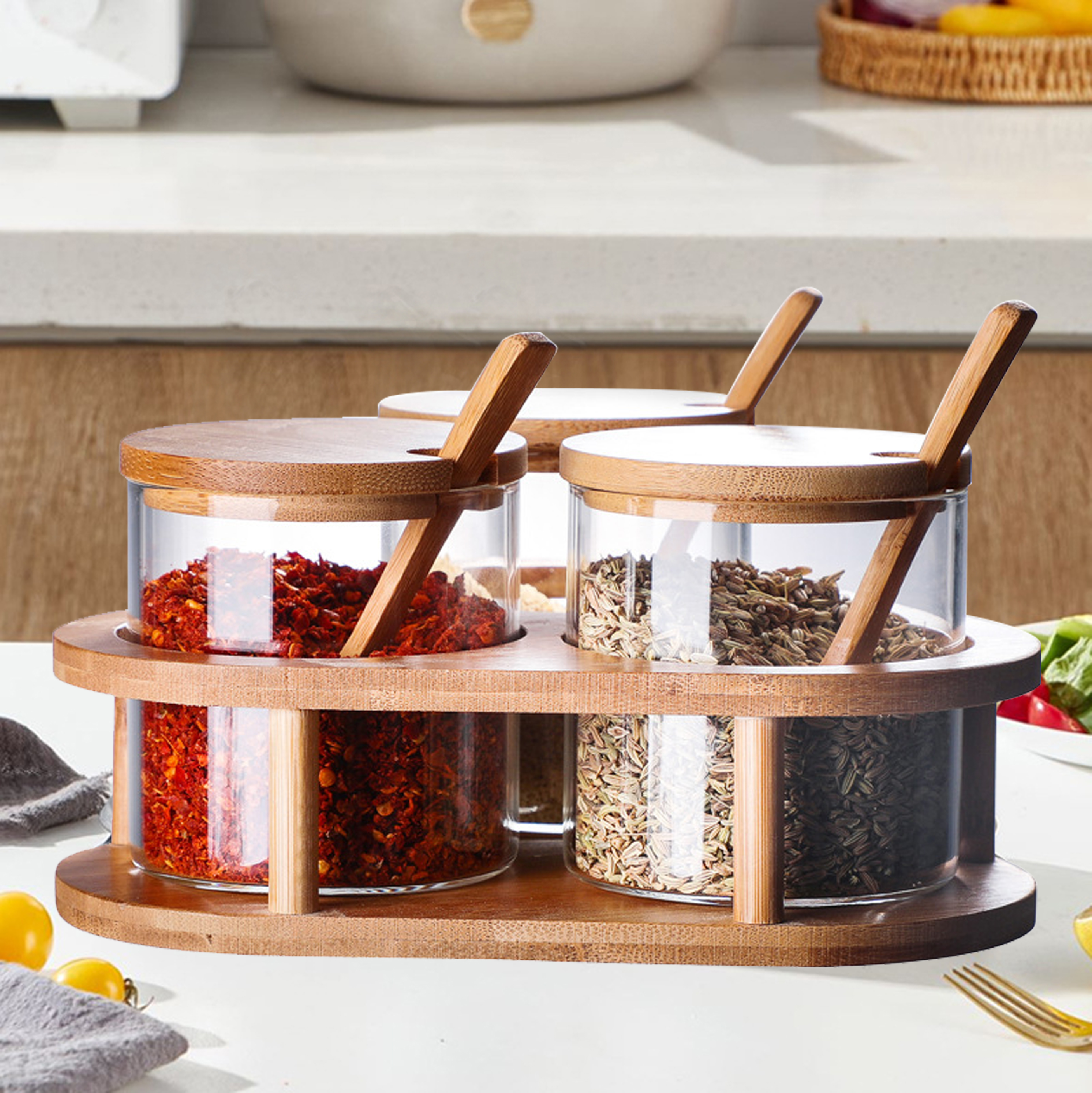 Kitchen 3-Piece Seasoning Containers