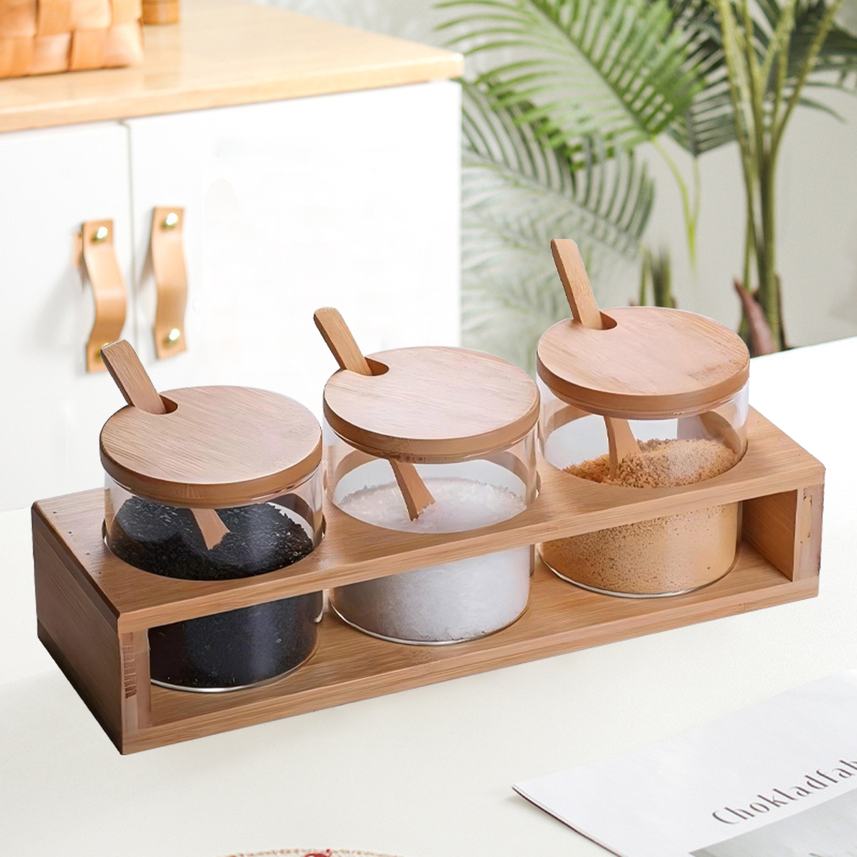 Kitchen 3-Piece Seasoning Containers