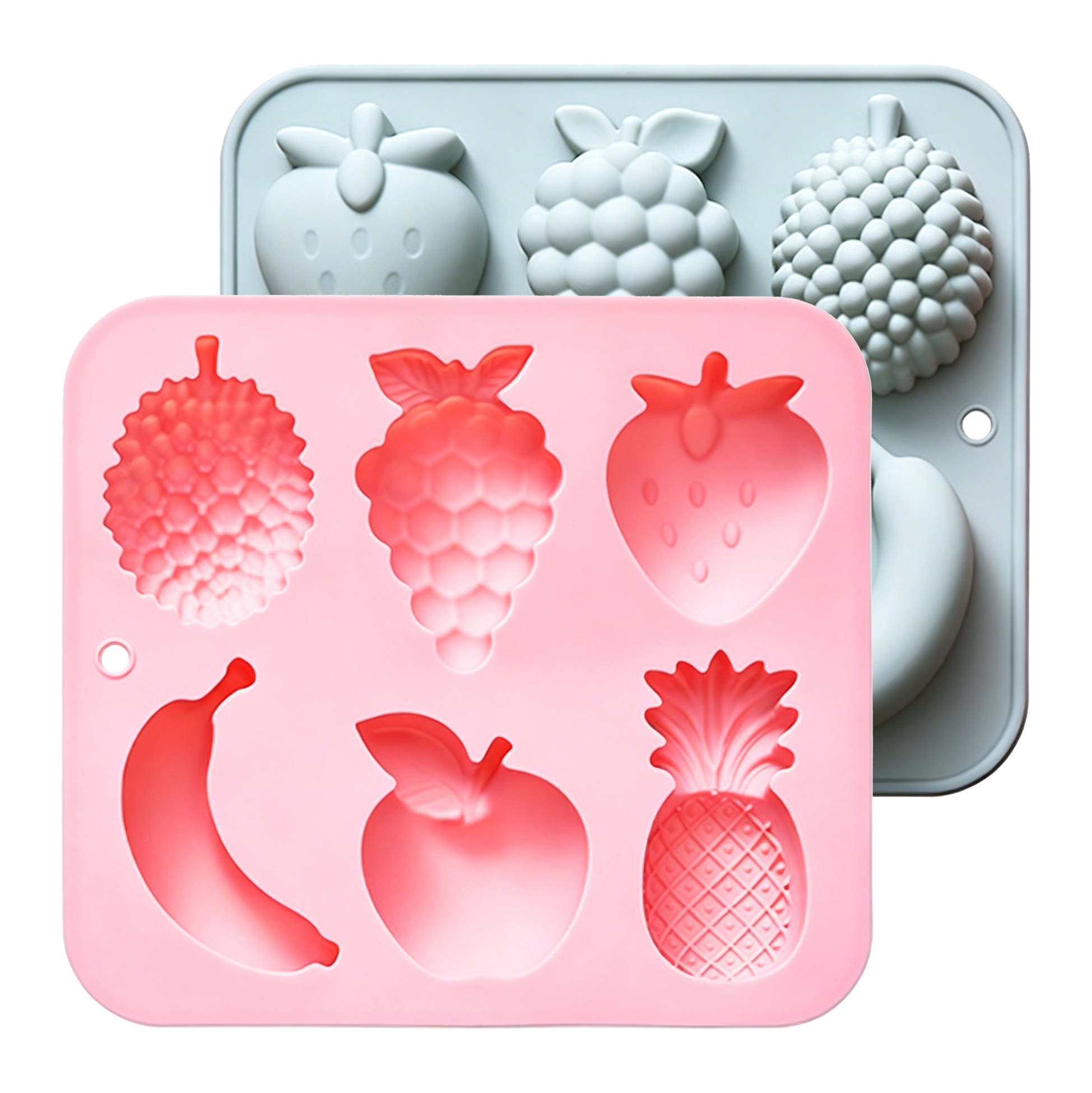 6 Cavity Fruit Shaped Silicone Mold, Non-Stick Baking Mold for Chocolate