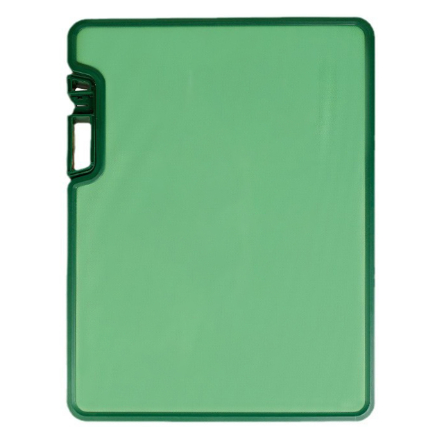 Dual-Sided Cutting Board with Built-in Knife Sharpener & Garlic Grinder