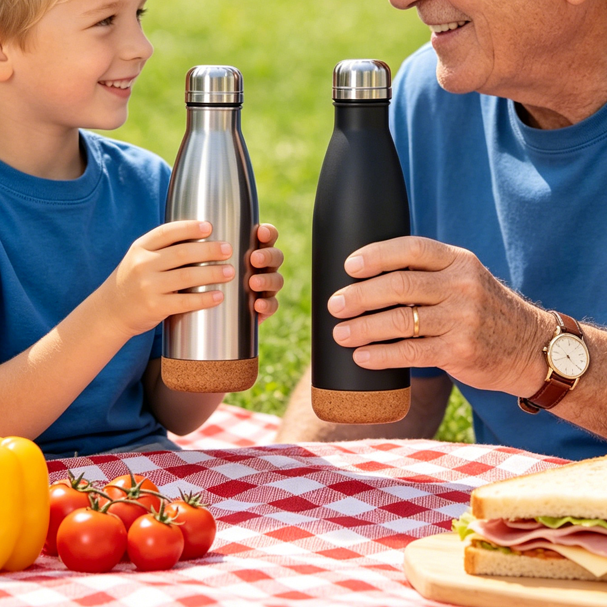 500ML Insulated Stainless Steel Water Bottle with Cork Base