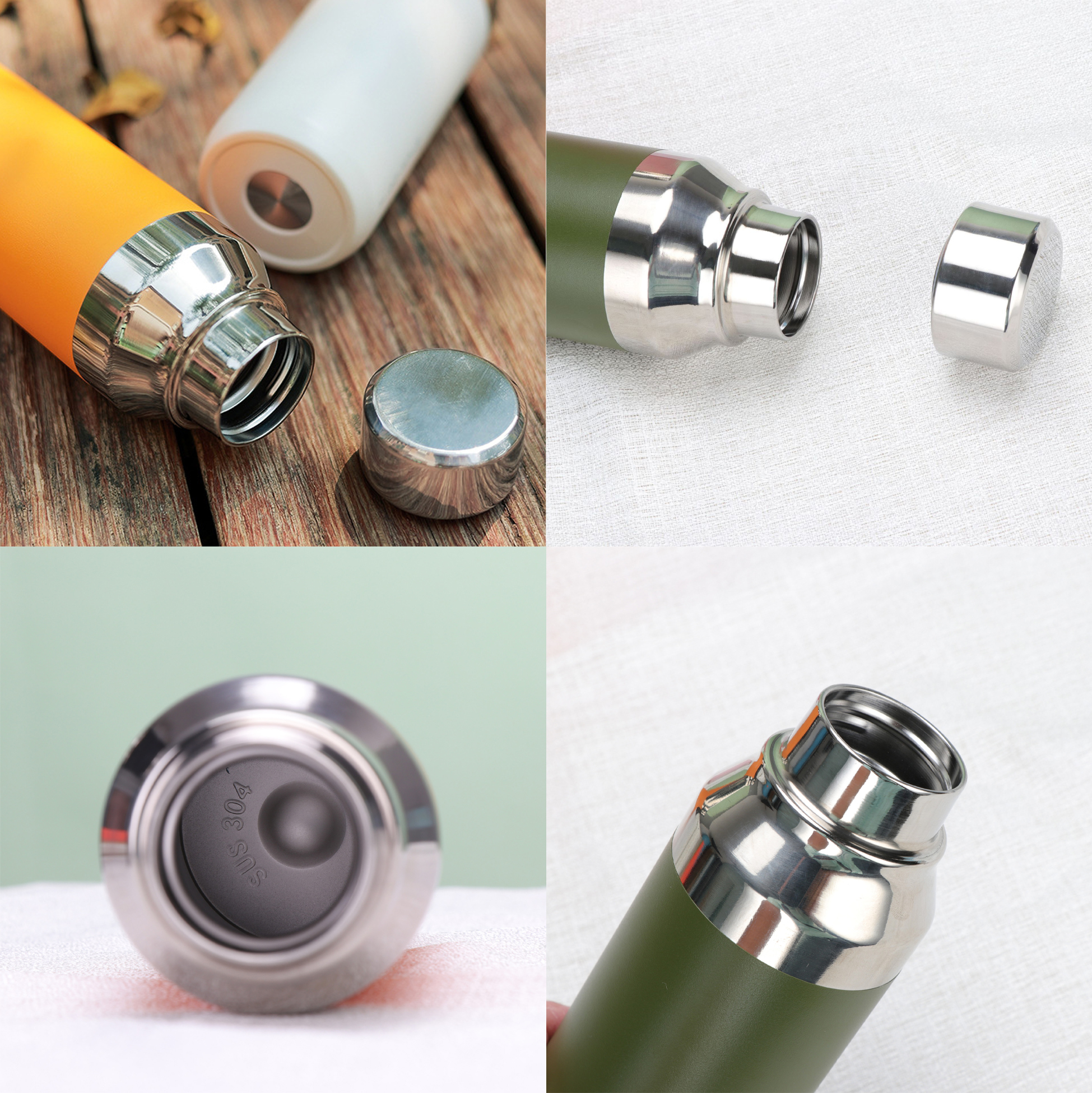 400ML Insulated Stainless Steel Water Bottle with Shiny Cap