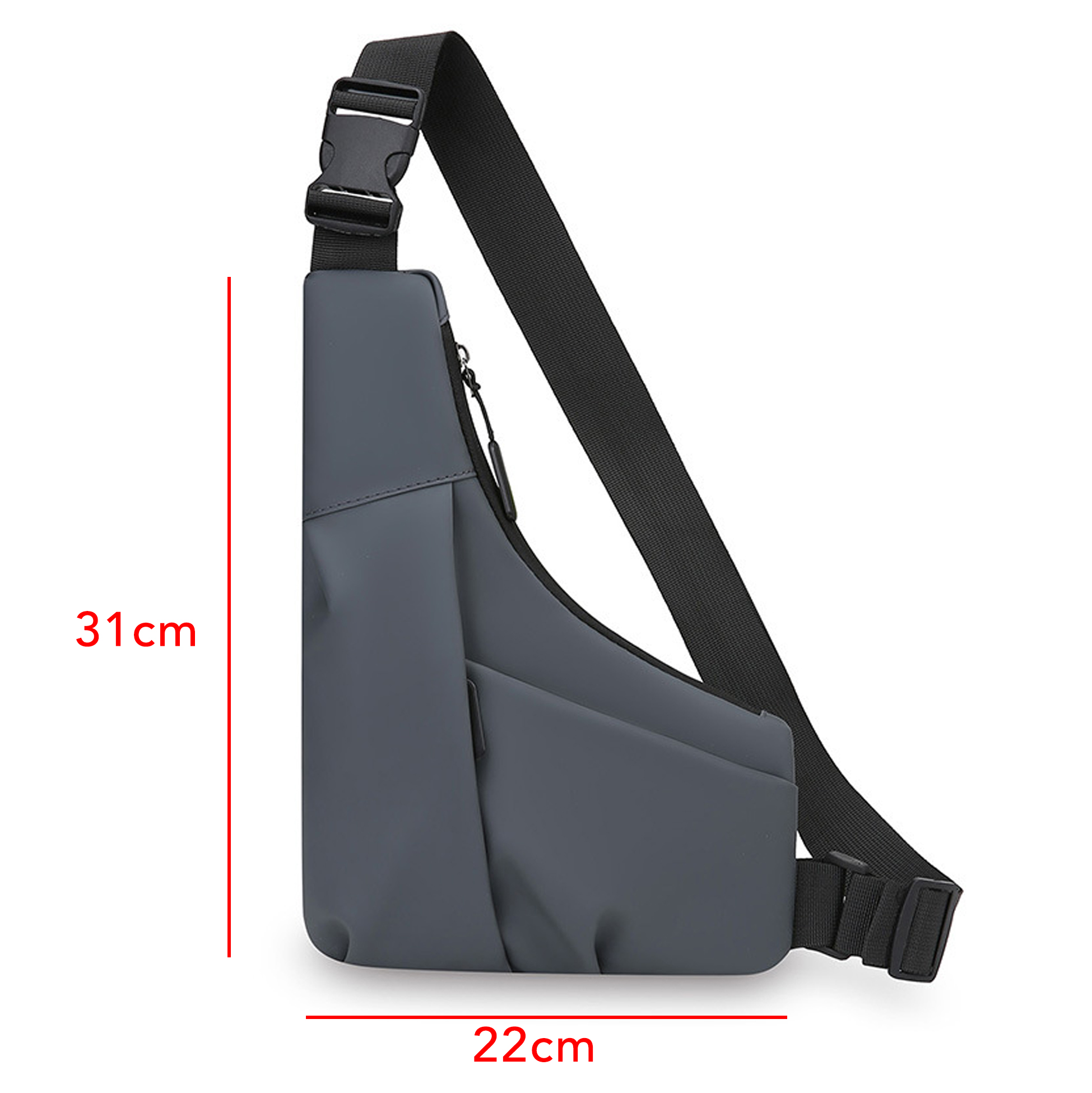 Waterproof Sling Crossbody Bag, Slim Anti-Theft Chest Shoulder Bag