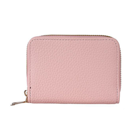 Women's Small Zipper Card Holder Wallet, Compact Faux Leather Accordion Purse