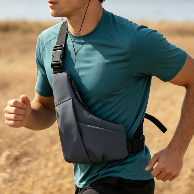 Waterproof Sling Crossbody Bag, Slim Anti-Theft Chest Shoulder Bag