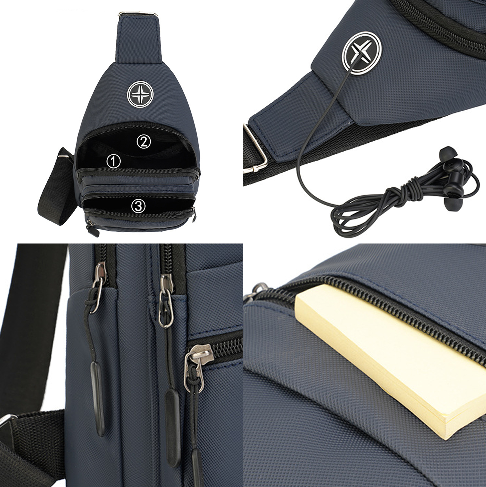 Waterproof Sling Bag Crossbody Backpack for Men, Lightweight Chest Shoulder Bag