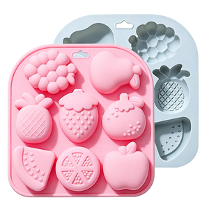 8 Cavity Fruit Shaped Silicone Mold, Non-Stick Baking Mold for Chocolate