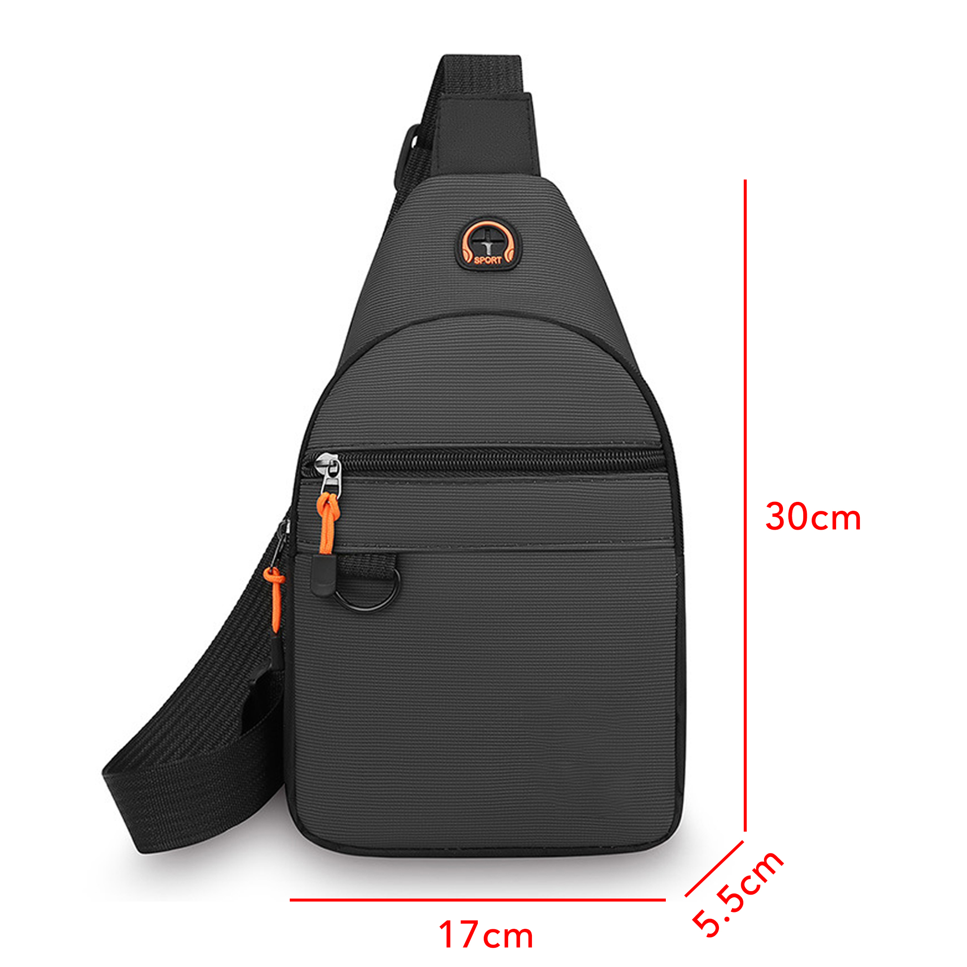 Waterproof Sling Crossbody Backpack for Men & Women, Lightweight Chest Shoulder Bag 